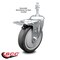 Service Caster 5 Inch Thermoplastic Rubber Swivel 10mm Stem Caster with Total Lock Brake SCC-TSTTL20S514-TPRB-M1015 - alternate 3